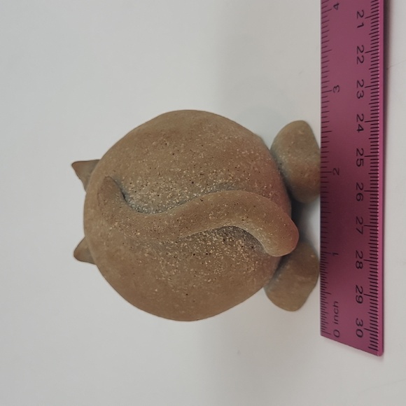 Fat Cat Stoneware Handmade Pottery Figurine - Picture 3 of 7